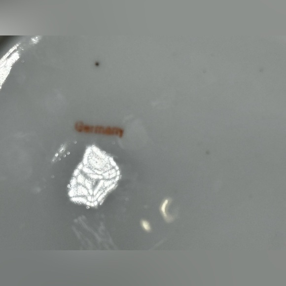 Vintage Germany DF Porcelain Peacock & Floral Serving Bowl - Picture 2 of 4